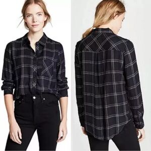 RAILS Flannel Long Sleeve Button Down Hunter Navy Snow | Women’s Size M